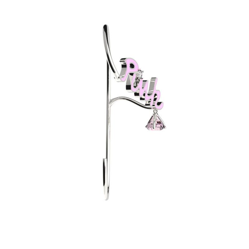 pink dangle earrings